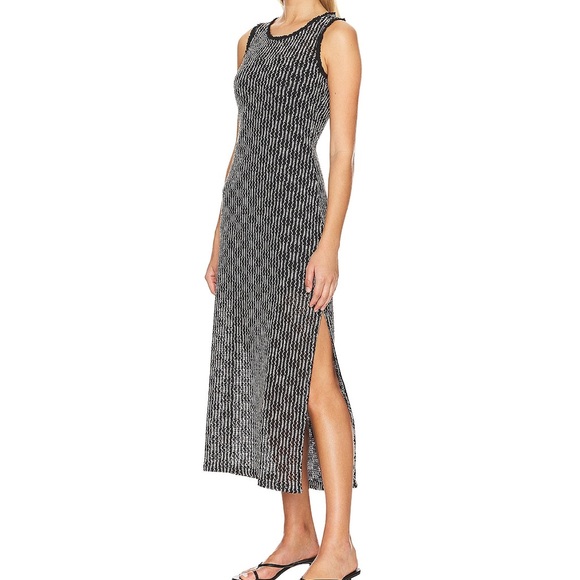Steve Madden Dresses & Skirts - Steve Madden Nyssa Bodycon Midi Dress in Woven Black & White size Small